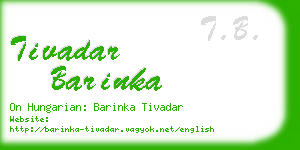 tivadar barinka business card